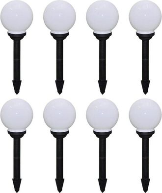 vidaXL Outdoor Pathway Lamps 8 pcs led 15 cm with Ground Spike Vidaxl