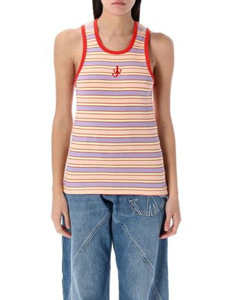 J.W.Anderson Contrast Trim Striped Tank Top