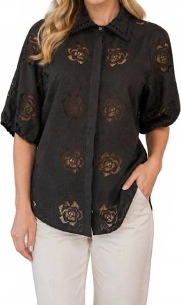 Elie Tahari Button Up Shirt In Black