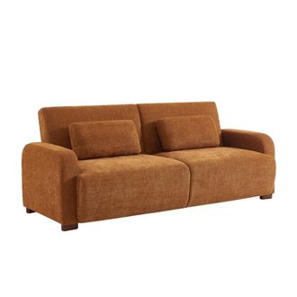 Sweeek Sof&aacute; cama en tejido tela lisa de 3 plazas, &oacute;xido