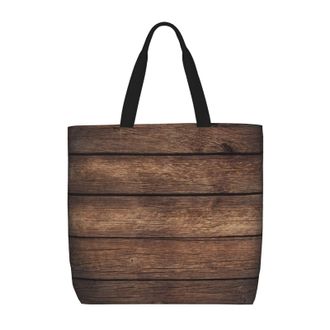 Generic Women Handbag Rustic Wood Texture Ladies Shopping Shoulder Bag Print Girls Crossbody Bags, For Holiday, Graduation, Wedding, Swim, Birthday