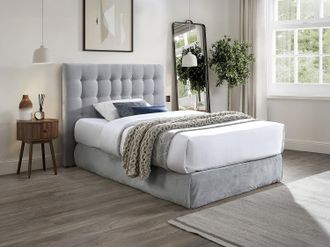 Vente-Unique Testata trapuntata 180 cm Tessuto Grigio - FRANCESCO