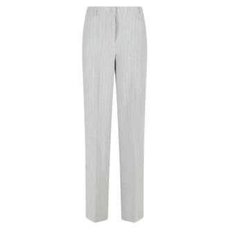 Kiltie Straight Trousers, female, Gray, Size: S Andrea Striped Trousers