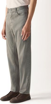 Ermenegildo Zegna Slim Fit Jeans in Dark Taupe at Nordstrom, Size 40