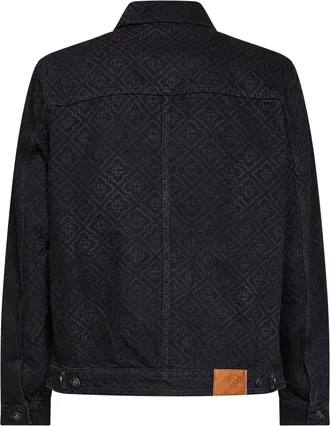Casablanca Mens Bomber Jacket Black Cotton Denim