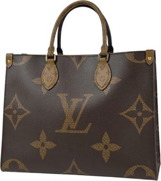 Louis Vuitton Brown Monogram Reverse Tote Bag (Pre-Owned)