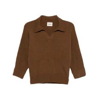 Khaite Herve Polo Jumper - - Knitwear - Donna - Marrone - M