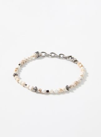 Mancino Mens Natural stone mini-bead bracelet