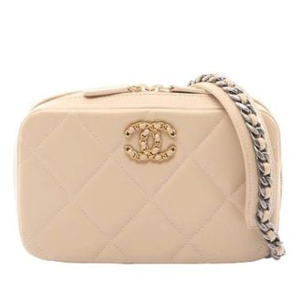 Chanel Pre-owned Vintage Schoudertas - Dames - Pre-owned - Beige - Maat: ONE Size Leer
