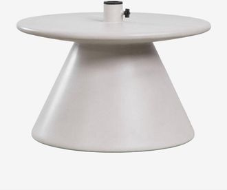 Sklum Pie De Sombrilla Con Mesa Integrada Redonda &Oslash;60 Cm En Cemento Darwys Sklum