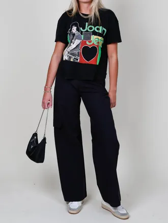 MadeWorn Joan Jett Tee In Coal Pigment