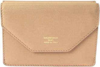 Balenciaga Pre-owned Wallets, female, Beige, Size: ONE SIZE Pre-owned Vintage Leather Wallet