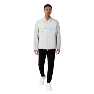 Lyle & Scott Overshirt met logo voor heren (Grijs luchtspiegeling)