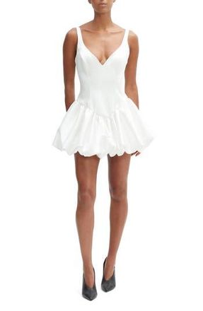 Bardot Oria Bubble Hem Satin Minidress in Orchid Wht at Nordstrom Rack, Size 6