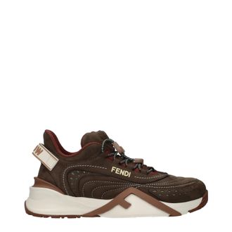 Fendi Flow Damess Sneakers Bruin Su&egrave;de