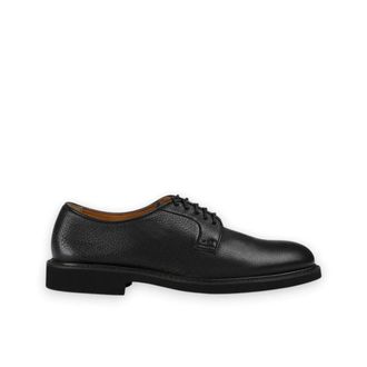 Doucal's Business Shoes, male, Black, Size: 12 US Derby Lace-Up