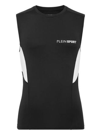 Plein Sport Top con stampa logo - Nero
