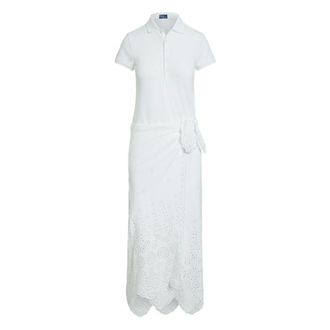 Polo Ralph Lauren Midi Dresses, female, White, Size: L White Dress Collection