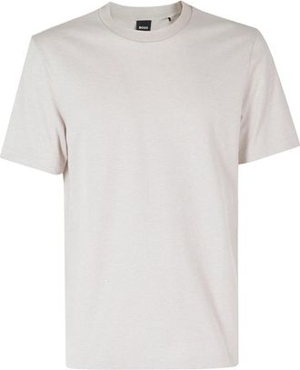 HUGO BOSS Thompson 102 T-Shirt - Heren - T-shirts - Beige - M - Katoen - Tops