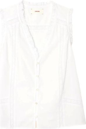 Xirena Top smanicato con ruches - Bianco