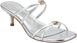Marc Fisher Baizel Strappy Slide Sandal in Silver at Nordstrom, Size 8.5