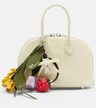 Self Portrait Lizard Small leather top-handle bag