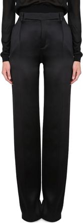 Saint Laurent Wide Broeken - Dames - Wijde Broeken - Zwart - L - Broeken