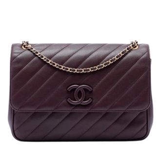 Chanel Pre-owned Quilted Flap Shoulder Bag - Dames - Pre-owned - Rood - Maat: ONE Size Leer