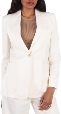 Max Mara Boemia Linen Suiting Blazer, Brand Size 44 (US Size 10)