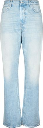 Haikure Light Wash Denim Trousers with Classic Five-Pocket Design