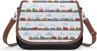 Generic Train Cartoon Car Crossbody Bags for Women Shoulder Messenger Bag Purse Handbags