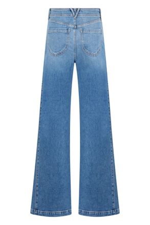 Veronica Beard Flared High-Rise Jeans - Blue