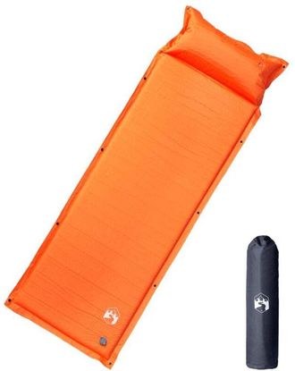 OEM Colch&oacute;n Autoinflable Para Camping Con Almohada, 1 Persona, Naranja