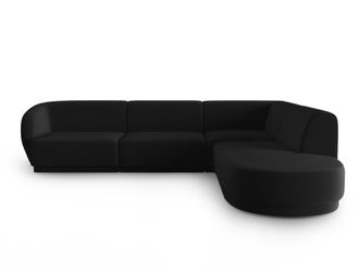 CXL by Christian Lacroix Sof&aacute; esquinero modular derecho 5 plazas de terciopelo negro