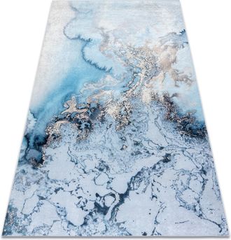 RugsX Rugsx - Alfombra Lavable Andre 2248 M&aacute;rmol, Antideslizante - Azul Blue 160x220 Cm