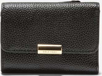Cole Haan Womens Rachel Compact Wallet with Removable Card Case - Black