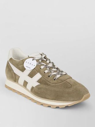 Hogan 86er suede sneakers smooth leather detail