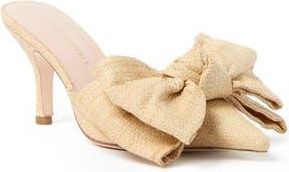 Loeffler Randall Margot Woven Raffia Bow Mule in Natural at Nordstrom Rack, Size 11.5