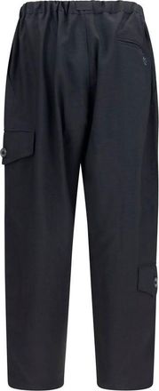 Yohji Yamamoto Tapered Twill Cargo Pants - Black