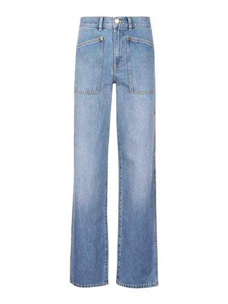 Tory Burch Vintage denim jeans zip patch iconic