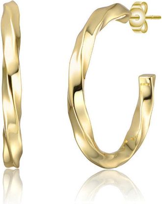 Rachel Glauber Bright Shine C-Hoop Earrings