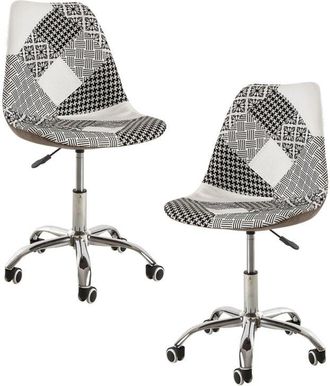 Regalos Miguel Regalos Miguel - Packs Sillas - Pack 2 Sillas Neo Patchwork - Patchwork blanco y negro