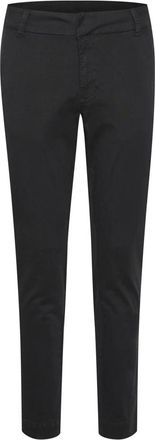 Kaffe Moderne Zwarte Broek met Riemlussen - Dames - Slim Fit Broeken - Zwart - 3XL - Broeken