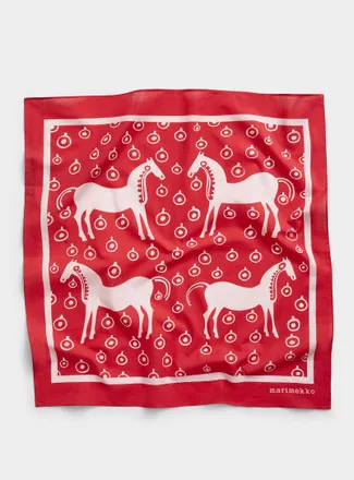 Marimekko Womens Astrilli Musta Tamma square scarf