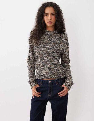 Arket maglione lavorato a maglia a maniche lunghe nero e bianco-Multicolore