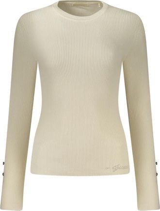Guess Trui met lange mouwen - Dames - Ronde hals truien - Wit - L - Truien & Vesten