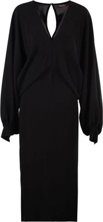 Max Mara Mseaccento Cady Jurk - Dames - Casual kleedjes - Zwart - S - Polyester - Kleedjes