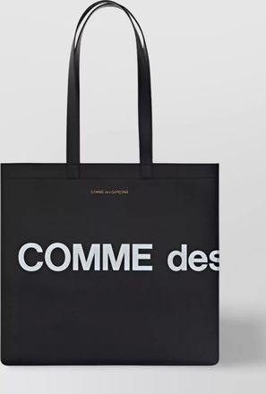Comme Des Gar&ccedil;ons leather logo tote bag