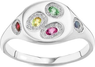 Bleue Burnham Signet oval ring - Silver