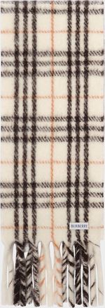 Burberry Men & apos;s Check Fringed Alpaca-Wool Scarf